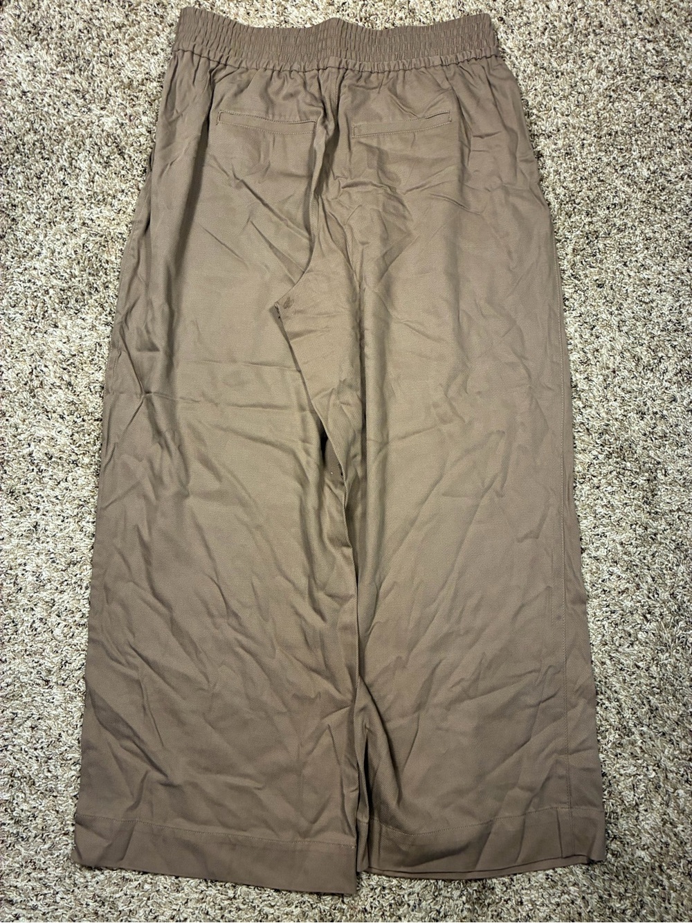 Madewell Draperweave Carley Wide Leg Pull On Pants Castle Rock Brown - Picture 4 of 11